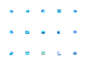 Microsoft Azure storage Icons