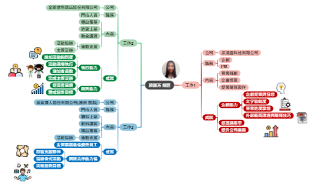 苏仪芳工作经历思维导图  描述