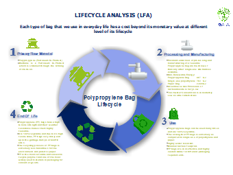 Circular Infographics for Polypropylene Bag Lifecycle Analysis