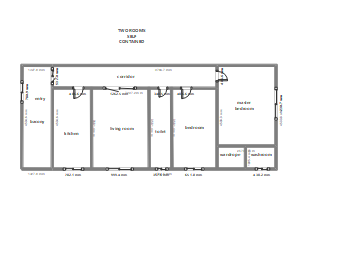 Floor Plan With Two-Room Apartment With Corridor