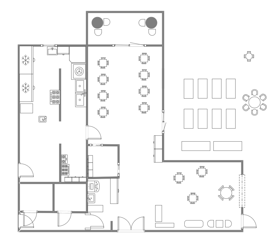 The Big Leaf Coffeehouse Floorplan