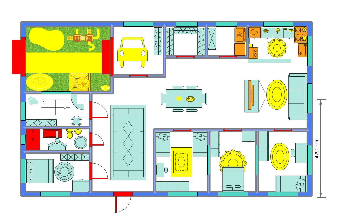 One Floor House Plan