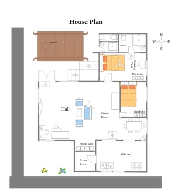 Designer House Plan With Guest Room