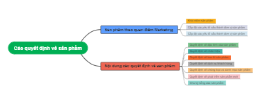 A mind map about product decisions