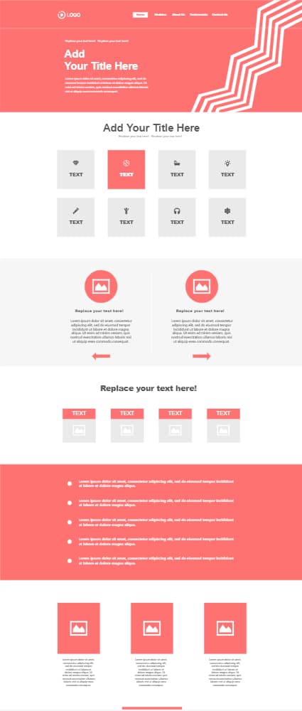 Home Page Wireframe Template