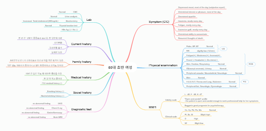 Mind mapping of early 50 year old women