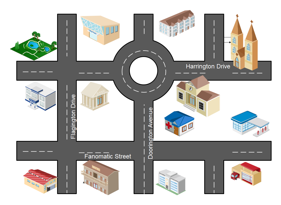 Vicinity Map Templates EdrawMax Free Editable