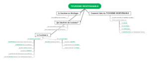 A mind map of tourism response