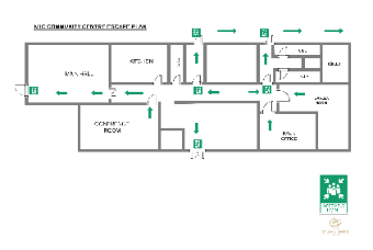 Community Centre Escape Plan Layout