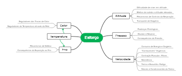 Esforco's mind map