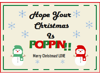 Have a poppin Christmas tag