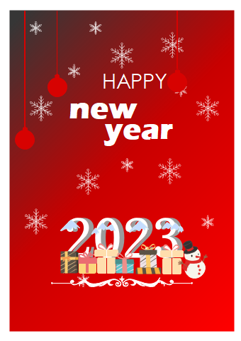Happy new year poster design