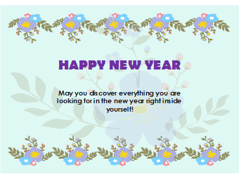 Happy new year card message