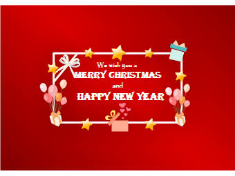 Merry christmas and Happy new year card massages