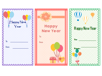 Happy new year card printable