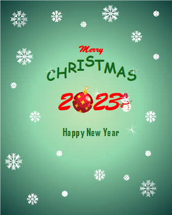 Christmas and happy new year card