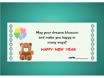 How to write in happy new year card