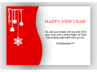 Happy new year card greetings