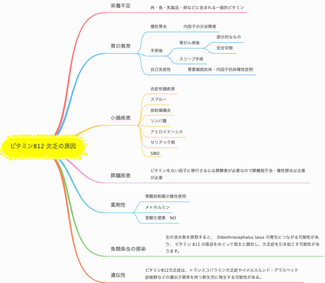 ビタミンB12 欠乏の原因