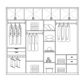 Wardrobe Storage Solution Design Diagram | EdrawMax Templates