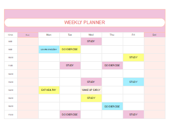 Weekly Planner Diagram