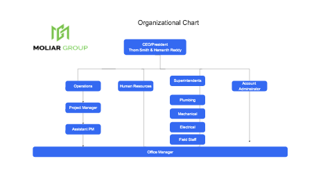 Organizational Chart for Moliar Group