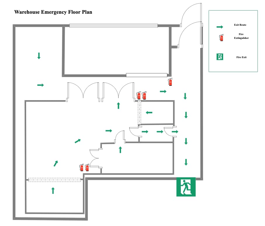 Emergency Floor Plan for Warehouse