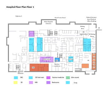 Hospital's First Floor Plan Example