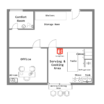 Office and Kitchen Layout Plan Template