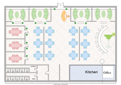 Restaurant Floor Plan Design Example