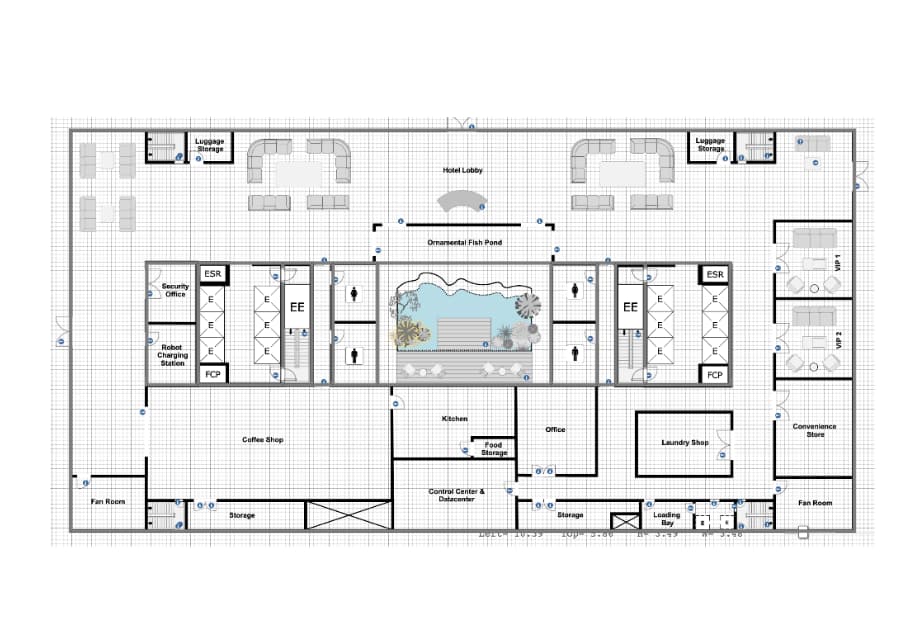 Floor Plan Design for Hilton Hotel