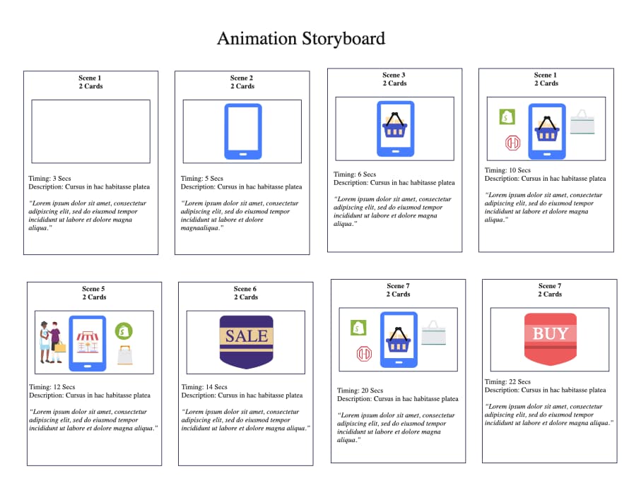 Free, printable, customizable storyboard templates