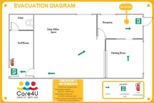 Evacuation Floor Plan for Office