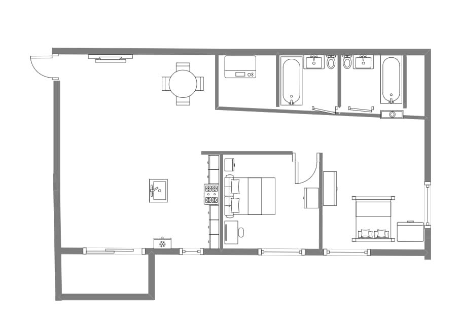Apartment floor plan design