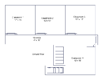 Floor Plan Design of Teaching Building | EdrawMax Templates