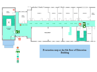 School Hall Fire Evacuation Plan | EdrawMax Templates