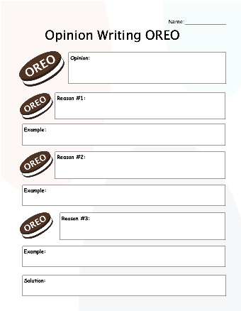 Opinion Writing OREO Template | EdrawMax Templates