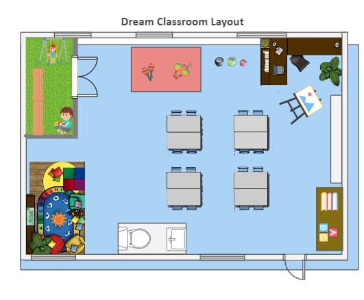 Dream Classroom Layout Diagram | EdrawMax Templates