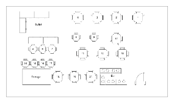 Restaurant floor plan design | EdrawMax Templates