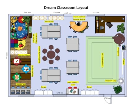 Dream Classroom Layout | EdrawMax Templates