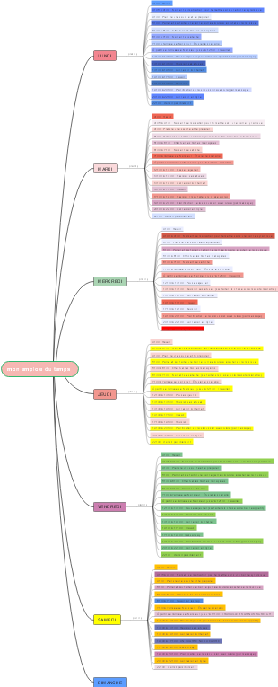 mon emploie du temps 