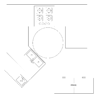 Kitchen floor plan design