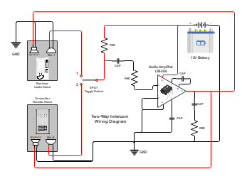 Wiring Diagram for 2 Way Intercom System