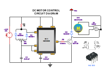 DC Motor Control Circuit Diagram