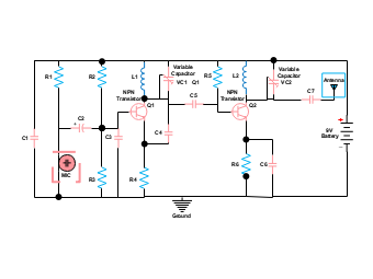 FM Wireless Microphone Circuit Diagram