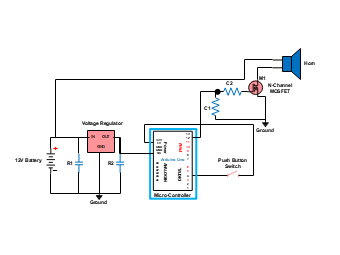 Motor Bike Horn Circuit Diagram