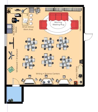 Classroom Layout | EdrawMax Templates