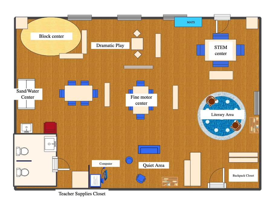 Preschool Classroom Layout | EdrawMax Templates