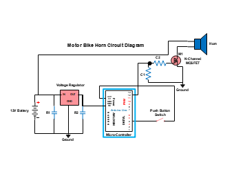 Motorbike Horn Circuit Diagram