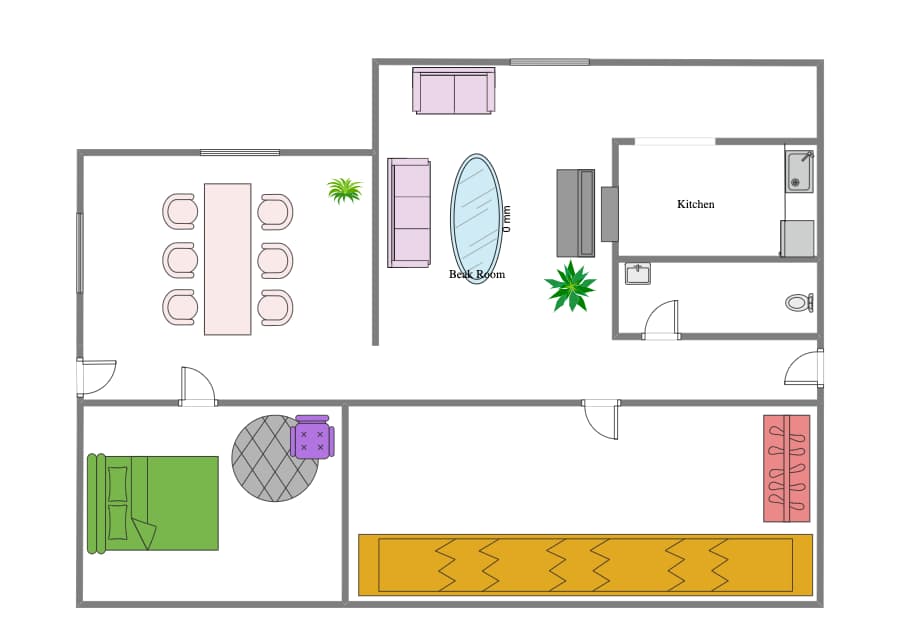 Dream House Design Project Floor Plan | EdrawMax Templates